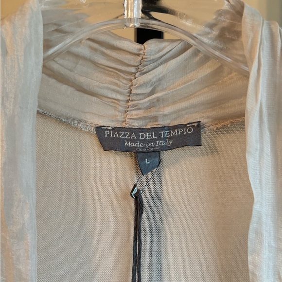 Piazza Del Tempio Long‎ Sleeve See Through Women’s Cardigan LG NWT - Picture 3 of 9